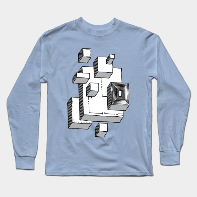 Cubes Long Sleeve T-Shirt by OsFrontis